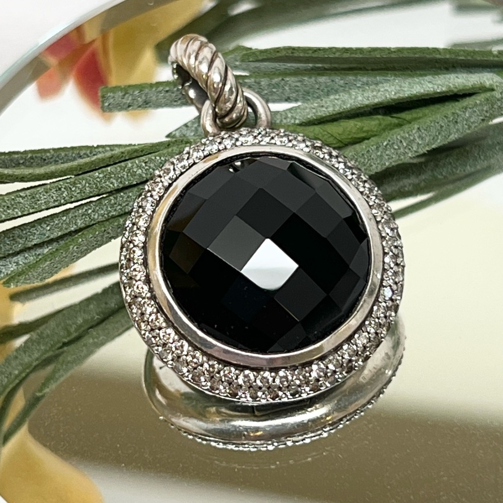 David Yurman Diamond Black Onyx Cerise Pendant .925